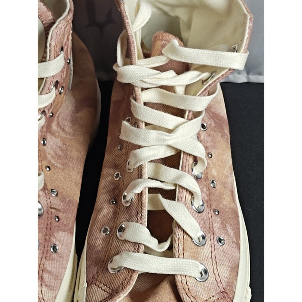 CONVERSE Men's 8 Women's 10 Chuck 70 High Top Washed Denim Tie Dye Sneakers New - Picture 6 of 16